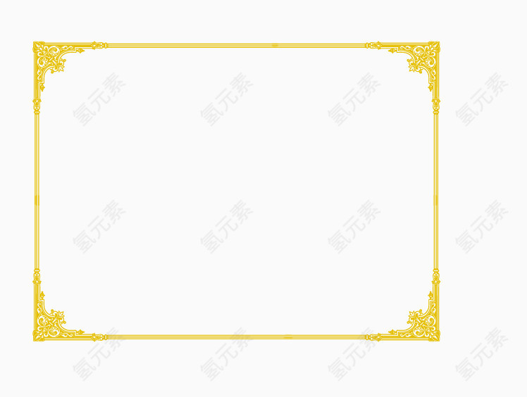 欧式金色边框