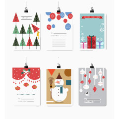 圣诞树贺卡图片素材