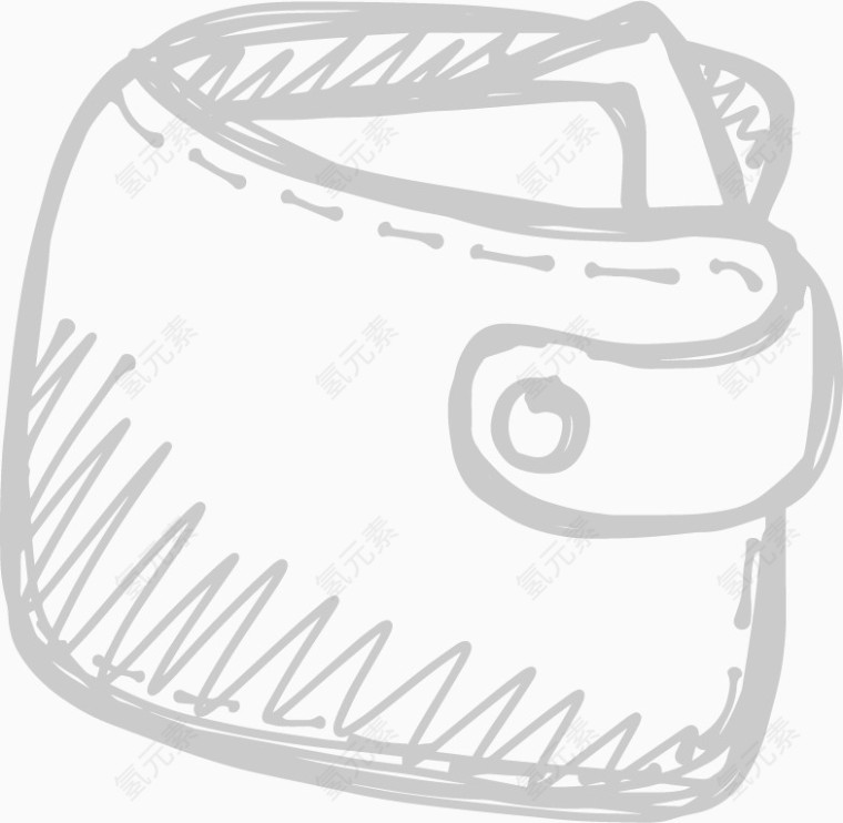 粉笔涂鸦风格钱包 