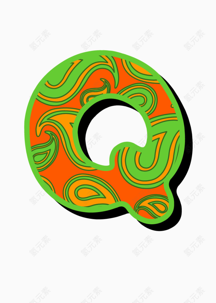 趣味创意字母Q