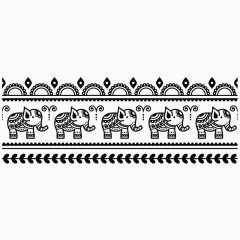 卡通复古异域风情花边