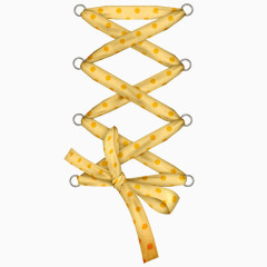 圆点丝带蝴蝶结系法穿孔