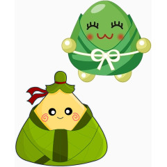 可爱版粽子卡通手绘装饰元素