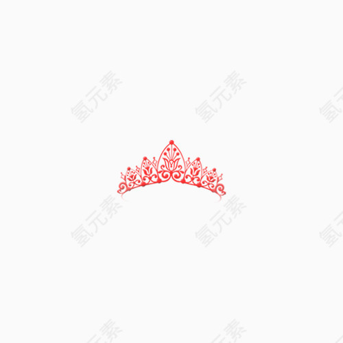 女神节母亲节红色皇冠元素