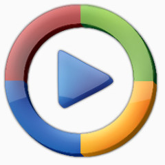 媒体球员水晶强烈的图标