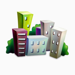 卡通手绘小区房