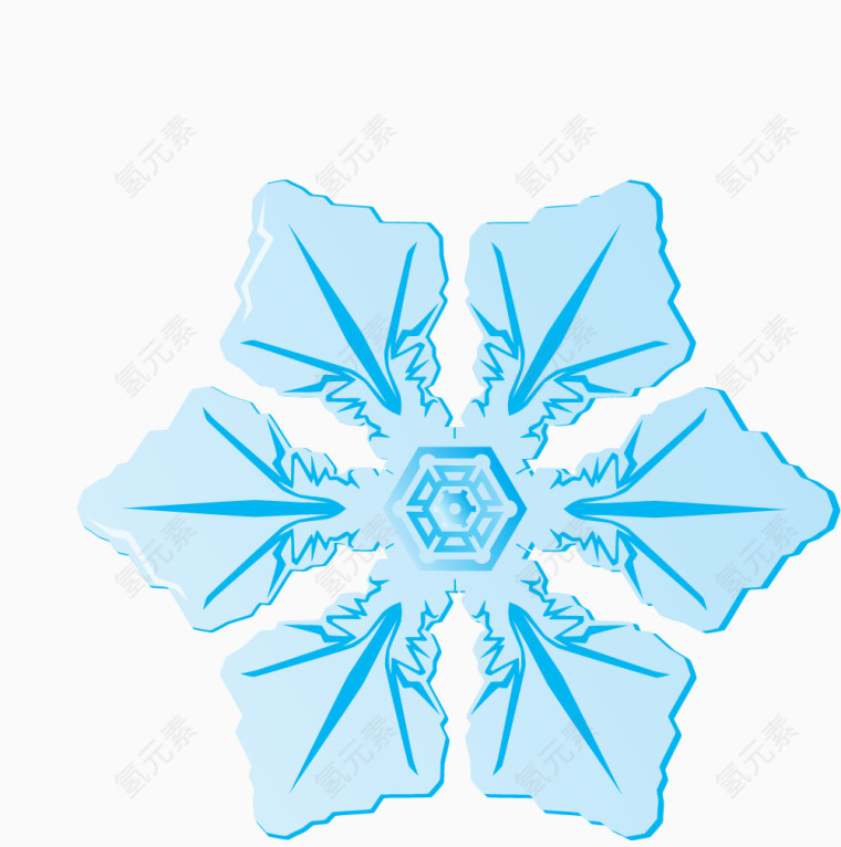 彩色的圣诞雪花元素