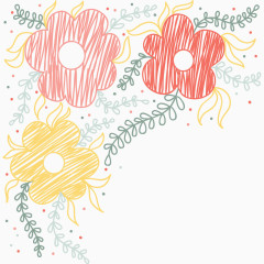 手绘小清新花朵