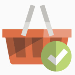 购物篮子选择目录flat-icons