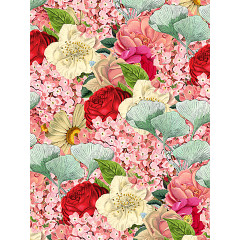 手绘彩色鲜花背景图片