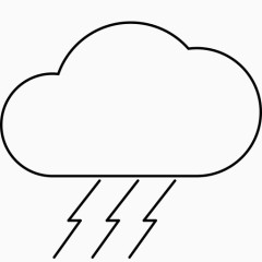雷暴天气符号图标