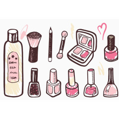 手绘化妆品