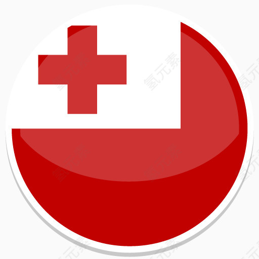 汤加Flat-Round-World-Flag-icons