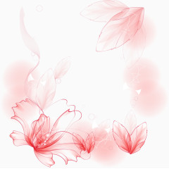 梦幻粉色花朵装饰