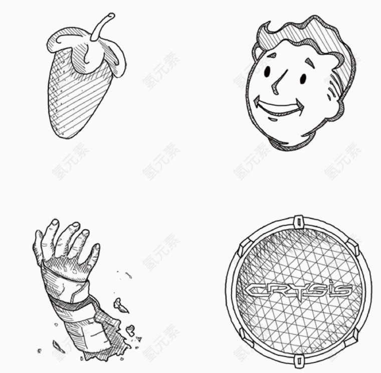 素描ui图标