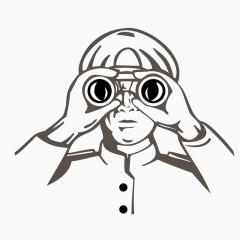 水手和望远镜PNG素材