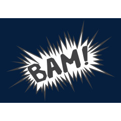 爆炸文字bam