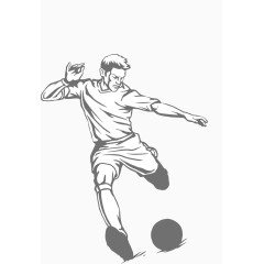手绘足球人物