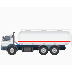 卡通逼真手绘白色运气车