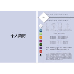 浅色简历模板矢量图
