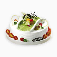 精美五彩圆环生日蛋糕