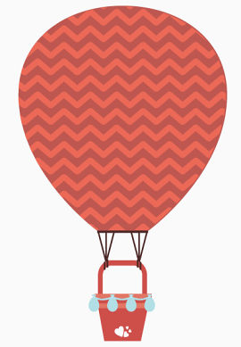 红色波浪热气球