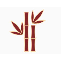 中式矢量竹子雕花