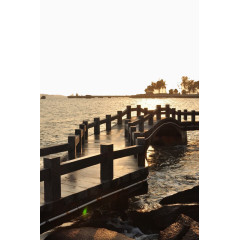 傍晚厦门海边小桥