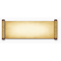 手绘古风黄色画卷