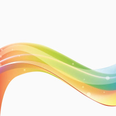 彩色线条漂浮元素