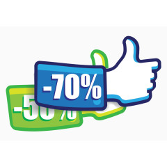 大拇指推荐促销标签