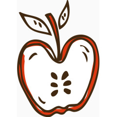 手绘苹果矢量图