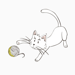 玩毛线球的猫咪