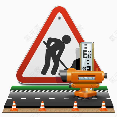 道路施工指示牌