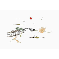 江南乡村一景
