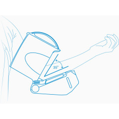 蓝色线描血压计