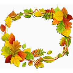 秋天色彩边框