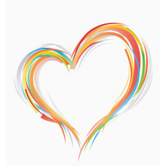 心形彩色条文