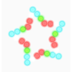 精美五彩五角星烟花