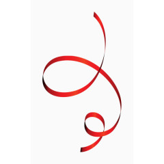 矢量螺旋红色绸带