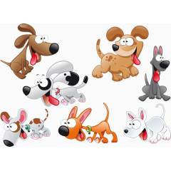 卡通手绘小狗狗