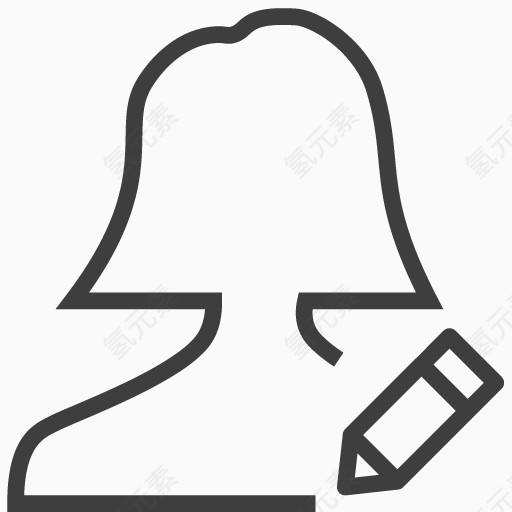 用户女人编辑图标
