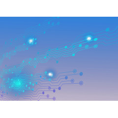 蓝色发光电路线条背景矢量素材