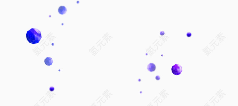 蓝色小球漂浮
