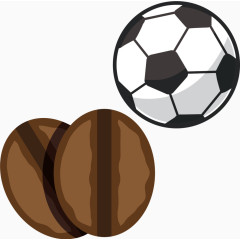 足球橄榄球水彩卡通手绘图标元素