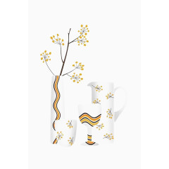 在树枝上晒被子