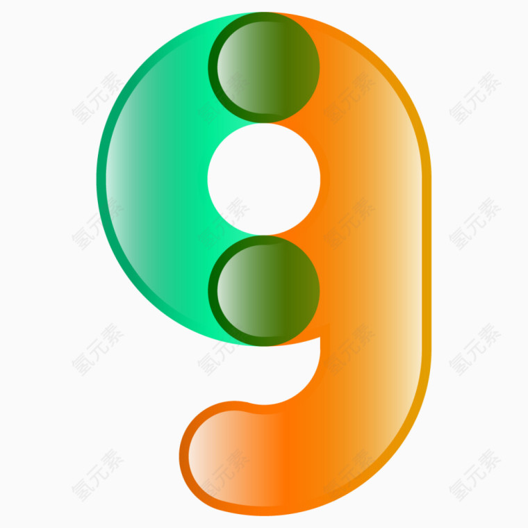 彩色果冻拼接字母g