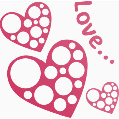 情人节心形装饰元素