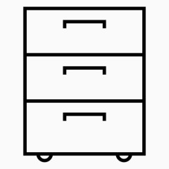 抽屉办公室工人办公图标集