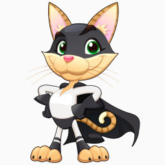 卡通超人装猫咪